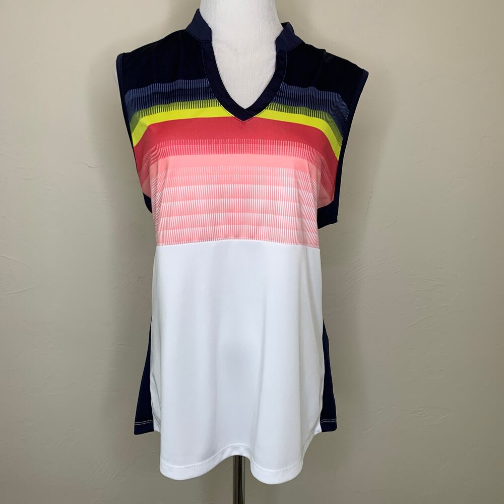 Callaway Multicolor Sleeveless Polo Shirt Sz XL